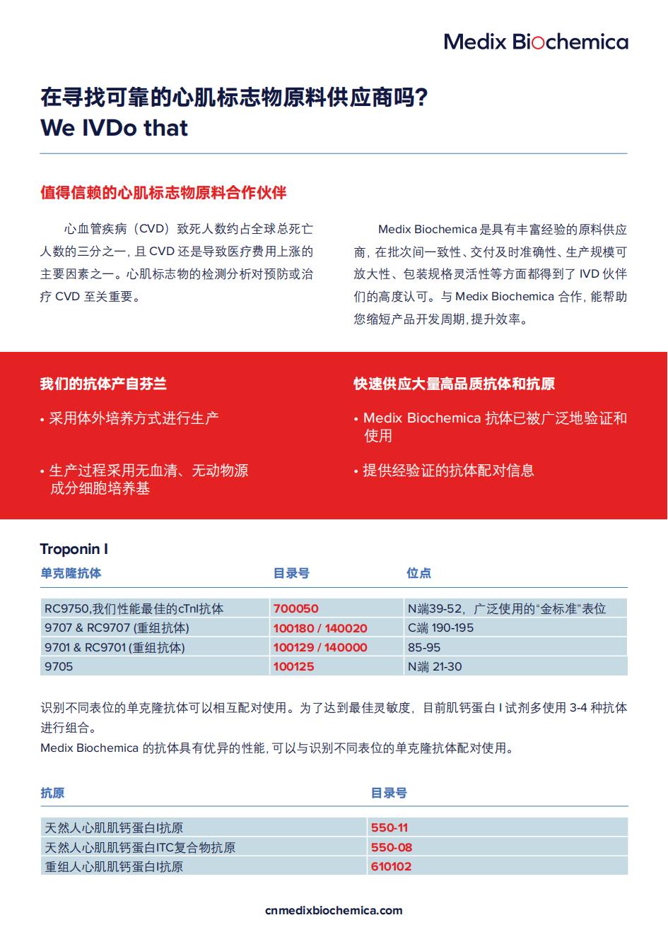 在尋找可靠的心肌標(biāo)志物原料供應(yīng)商嗎？ We IVDo that